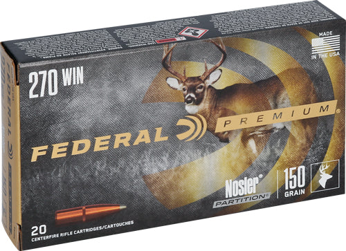 Federal Premium Nosler Partition 150 Grain .270 Winchester 2830 fps 029465084929