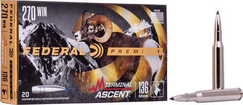 Federal Premium Terminal Ascent 136 Grain .270 Winchester 3000 fps 604544659368