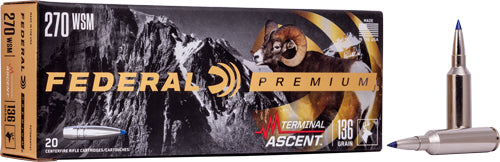 Federal .270 WSM Premium 136 grain Terminal Ascent ammunition
