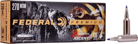 Federal .270 WSM Premium 136 grain Terminal Ascent ammunition