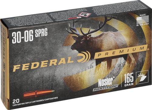 Federal Premium Nosler Partition 165 Grain .30-06 Springfield 2830 fps 029465096816
