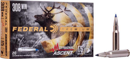 Federal Premium Terminal Ascent 175 Grain .308 Win / 7.62x51mm 2600 fps 604544659436