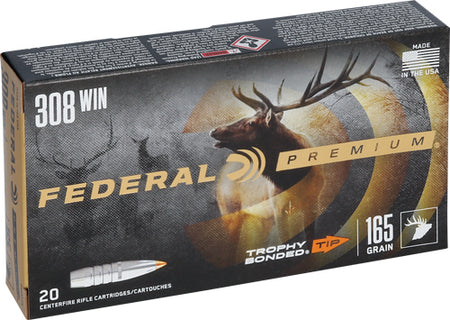 Federal Premium Trophy Bonded Tip 165 Grain .308 Win / 7.62x51mm 2700 fps 029465099572
