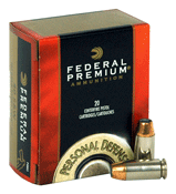 Federal Premium Personal Defense Hydra-Shok Jacketed Hollow Point 165 Grain .40 S&W 980 fps 029465089467
