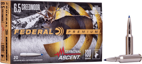 Federal Premium Terminal Ascent 130 Grain 6.5mm Creedmoor 2800 fps 604544659443
