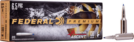 Federal 6.5 PRC Premium 130 grain Terminal Ascent ammunition
