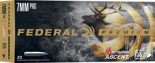 Federal 7mm PRC Premium Classic 155 grain Terminal Ascent ammunition
