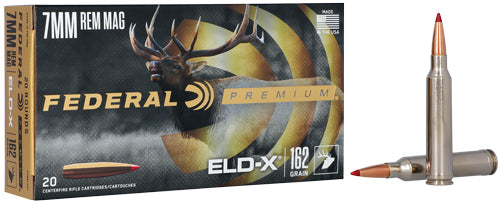 Federal 7mm Remington Mag Premium ELD-X 162 grain Extremely Low Drag-eXpanding ammunition