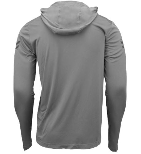 GLOCK HOODED PERFORMANCE LONG SLEEVE SHIRT XL GREY