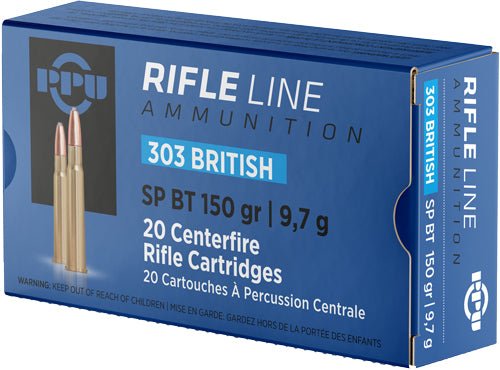 Prvi Partizan  Soft Point Boat Tail 150 Grain .303 British 2690 fps 8605003812579