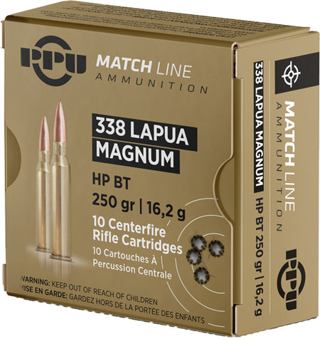 Prvi Partizan .338 Lapua Magnum Rifle 250 grain Hollow Point Boat Tail ammunition