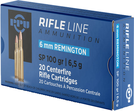 Prvi Partizan 6mm Remington Rifle 100 grain Jacketed Soft Point ammunition