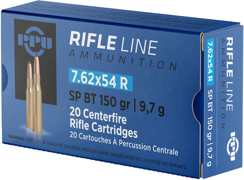 Prvi Partizan 7.62x54mmR Metric Rifle 150 grain Soft Point ammunition