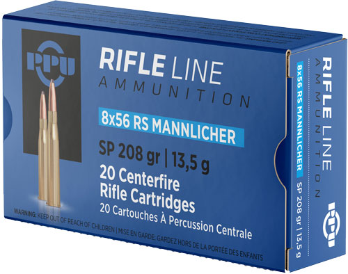Prvi Partizan 8X56mmR Hungarian Rifle 208 grain Jacketed Soft Point ammunition