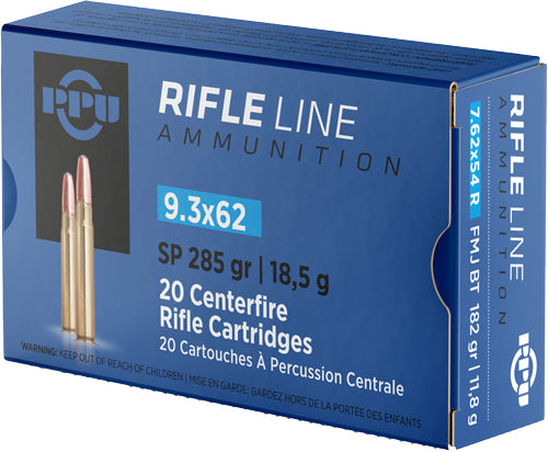 Prvi Partizan 9.3x62mm Mauser PP9362 Metric Rifle Soft Point SP 285 Grain