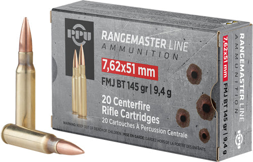 Prvi Partizan Rangemaster Full Metal Jacket Boat Tail 145 Grain .308 Win / 7.62x51mm 2835 fps 8605003819936