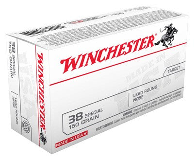 Winchester USA Lead Round Nose 150 Grain .38 Special 845 fps 020892201934