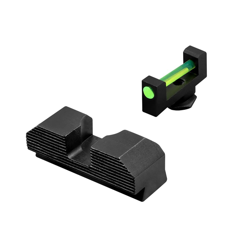XS Sight Green Fiber Optic Front Sight with Serrated Rear for Glock 42 43 43X 48