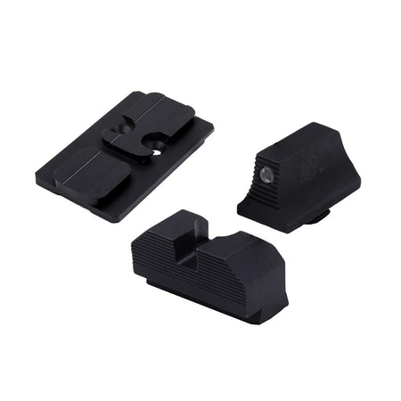 XS Glock MOS ACRO Footprint Optic Mount Plate & Tritium Sight Combo Black