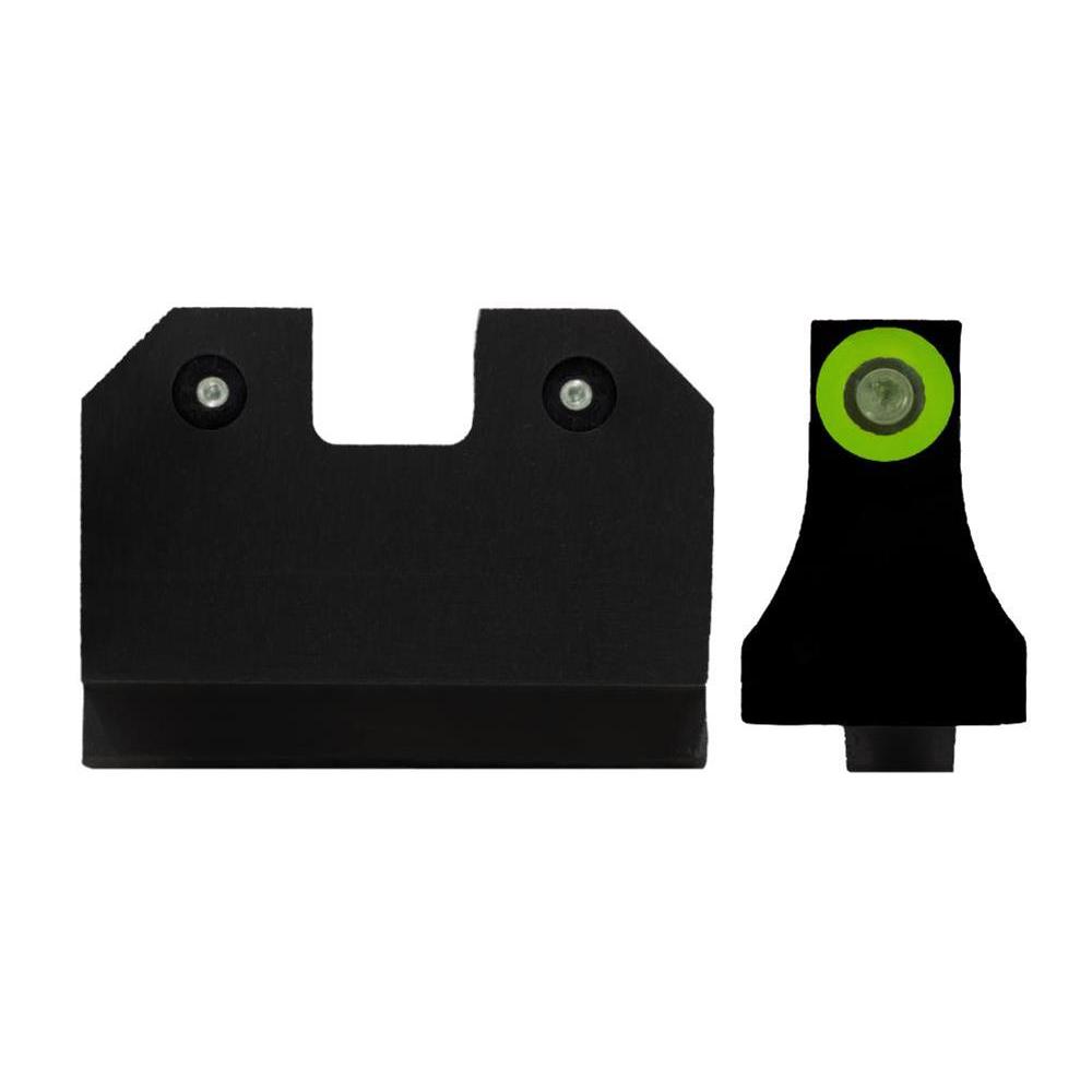 XS Sights R3D Night Sights Green Suppressor Height - Glock 17/19/22-27/31-36
