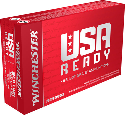 Winchester USA Ready Ready Open Tip Range 168 Grain .308 Win / 7.62x51mm 2680 fps 020892226647