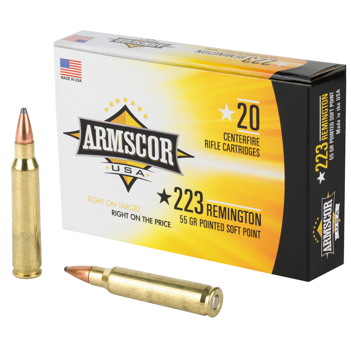 Armscor .223 Remington Competition 55 grain Pointed Soft Point ammunition