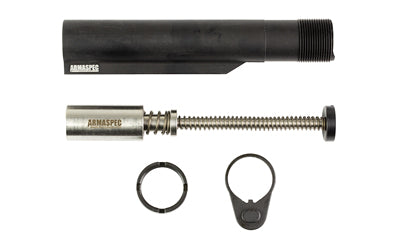 Armaspec AR-10 SRS Buffer Tube Kit Gen 4 with Endplate and Castle Nut, Black ARM263-AR10