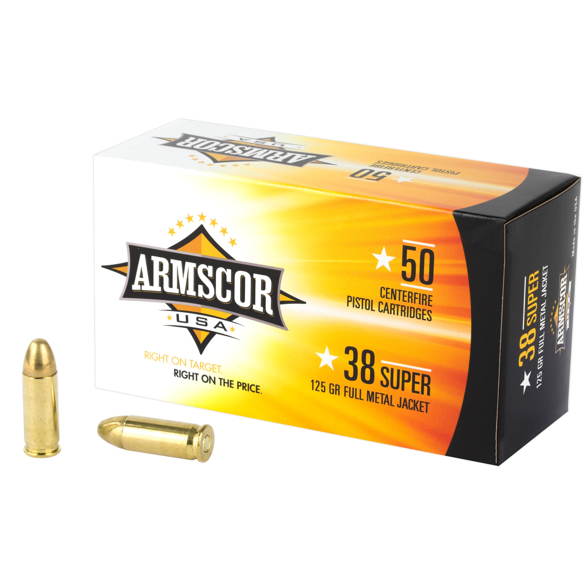 Armscor Competition Full Metal Jacket 125 Grain .38 Super 1357 fps 812285021416