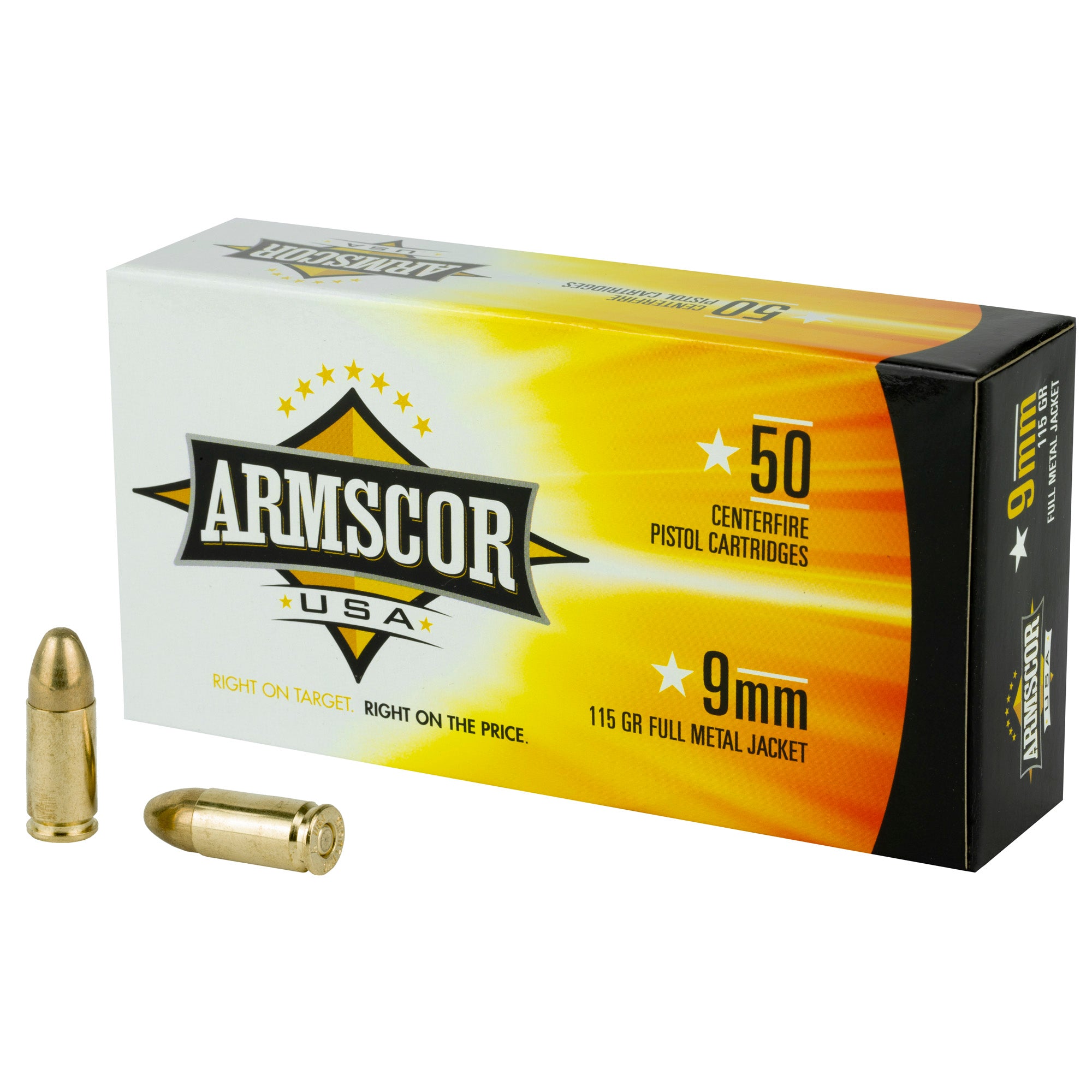Armscor Competition Full Metal Jacket 115 Grain 9mm Luger/Parabellum 1097 fps 812285022529