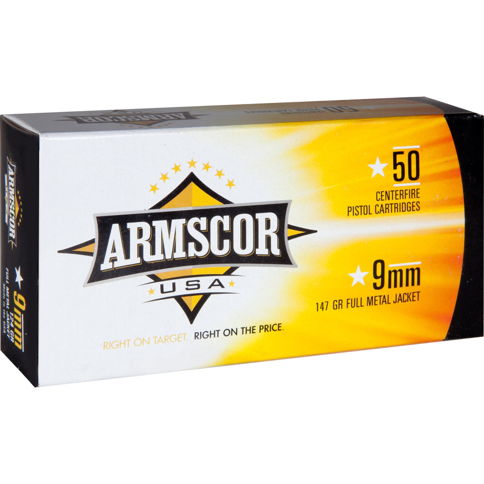 Armscor 9mm Luger 147gr FMJ  Pistol Ammunition