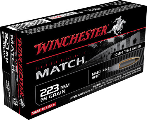Winchester .223 Remington Sierra Matchking 69gr BTHP  Match Ammunition 20ct