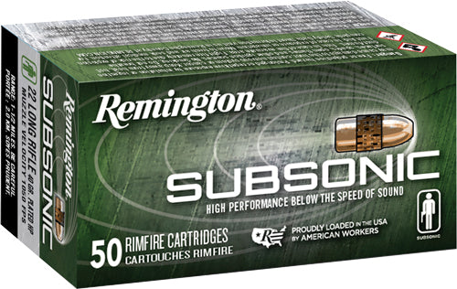 Remington Subsonic Plated Hollow Point 40 Grain .22 Long Rifle 1050 fps 047700000206