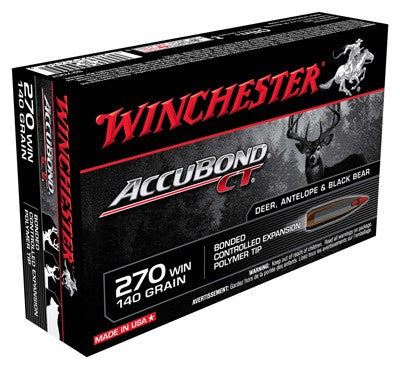 Winchester .270 Winchester Expedition Big Game 140 grain AccuBond CT Polymer Tip ammunition