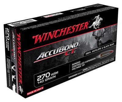 Winchester .270 WSM Expedition Big Game 140 grain AccuBond CT Polymer Tip ammunition