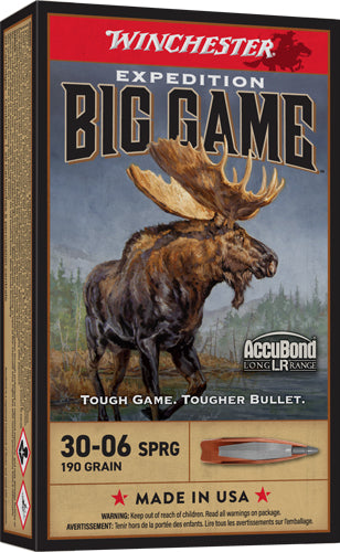 Winchester Expedition Big Game Nosler AccuBond Long-Range 190 Grain .30-06 Springfield 2750 fps 020892223202