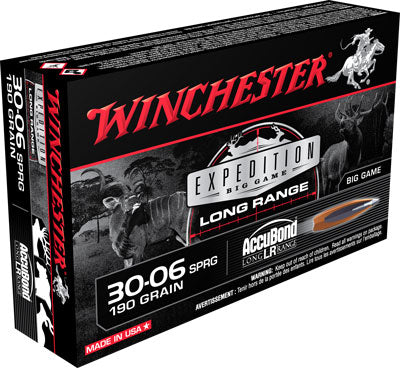 Winchester Expedition Big Game Nosler AccuBond Long-Range 190 Grain .30-06 Springfield 2750 fps 020892223202