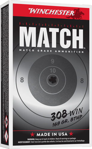 Winchester Elite Marksman Sierra MatchKing Boat Tail Hollow Point 169 Grain .308 Win / 7.62x51mm 2755 fps 020892231115