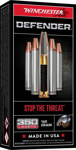 Winchester Defender Bonded Protected Hollow Point 160 Grain .350 Legend 2170 fps 020892226289
