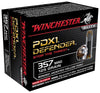 Winchester Defender Pistol Ammo 357 mag  125 gr  Bonded Jacket HP 20 rd 