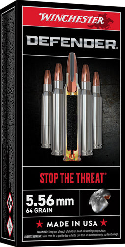 Winchester 5.56x45mm NATO Defender 64 grain Bonded Solid Base ammunition