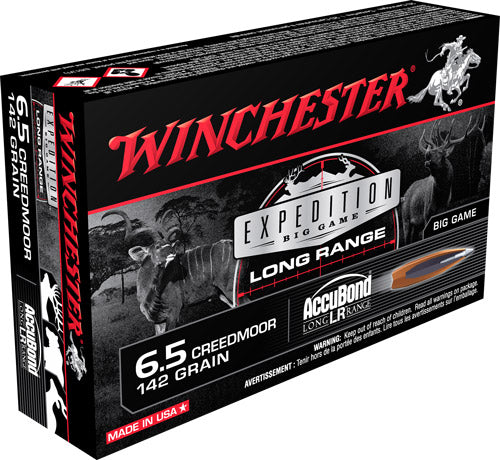 Winchester Expedition Big Game Nosler AccuBond Long-Range 142 Grain 6.5mm Creedmoor 2700 fps 020892223288