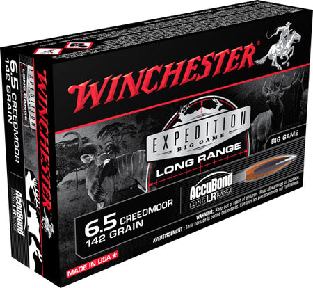 Winchester Expedition Big Game Nosler AccuBond Long-Range 142 Grain 6.5mm Creedmoor 2700 fps 020892223288