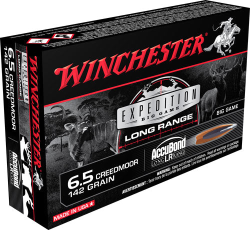 Winchester Expedition Big Game Nosler AccuBond Long-Range 142 Grain 6.5mm Creedmoor 2700 fps 020892223288