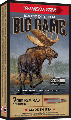 Winchester Expedition Big Game Nosler AccuBond Long-Range 168 Grain 7mm Remington Mag 2900 fps 020892223264