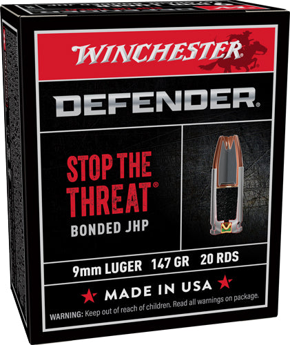Winchester PDX1 Defender Bonded Jacket Hollow Point 147 Grain 9mm Luger/Parabellum 1000 fps 020892217836