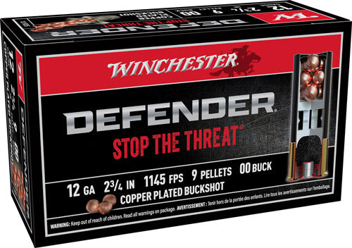 Winchester SB1200PD Defender Copper Plated 12 Gauge 2.75"  00 Buck Shot 1145 fps 020892026520