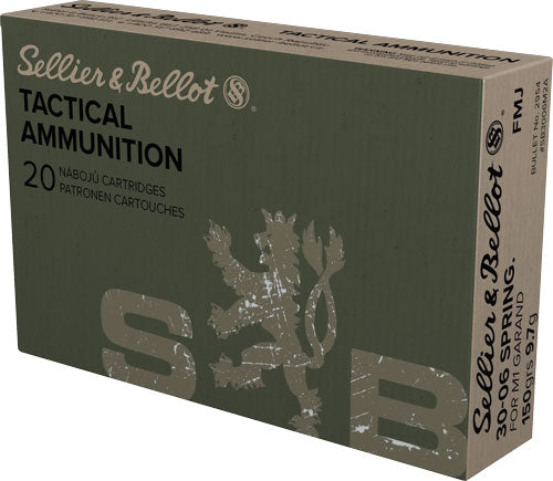 Sellier and Bellot .30-06 Springfield Tactical M1 Garand 150 grain Full Metal Jacket ammunition