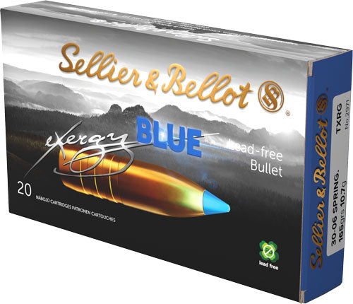 Sellier & Bellot (S&B) eXergy Boat Tail TAC-EX-Blue 165 Grain .30-06 Springfield 2785 fps 754908513017