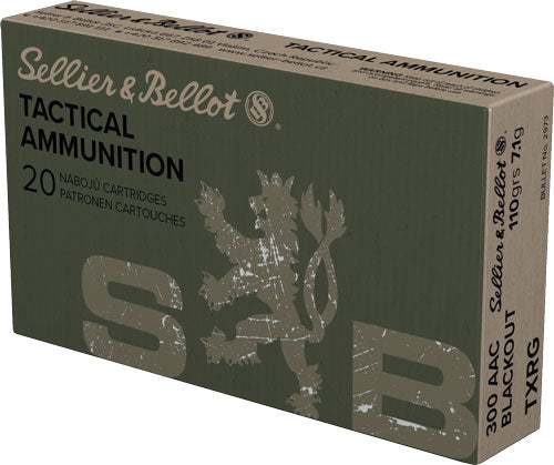 Sellier & Bellot (S&B) eXergy Boat Tail Tactical TAC-EX-Blue 110 Grain .300 AAC Blackout 2215 fps 754908512720