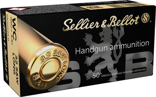Sellier and Bellot .32 S&W Long Handgun 100 grain LEAD Wadcutter ammunition
